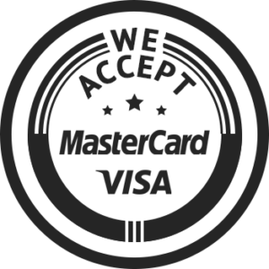 We Accept MasterCard and VISA
